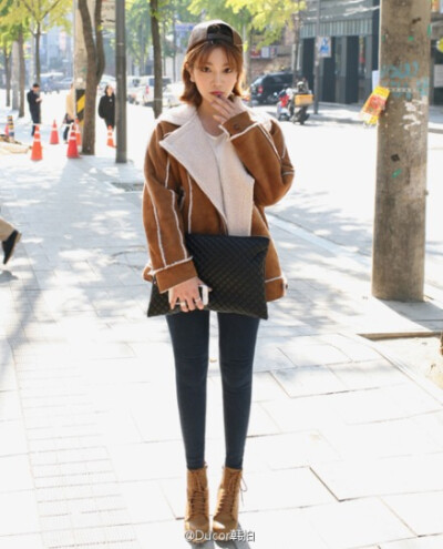 #SF-Shop Fashion# 翻皮外套 Δ 牛仔裤 Δ 短靴