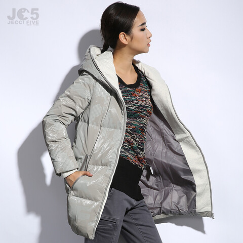 JC5 杰西伍 2013冬装新款 修身羽绒服 中长款加厚修身外套女棉衣 ￥750.0