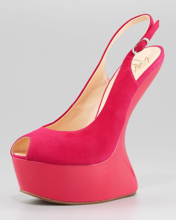 Giuseppe Zanotti No Heel | Giuseppe Zanotti Suede No-Heel Platform Slingback Sold Out ...