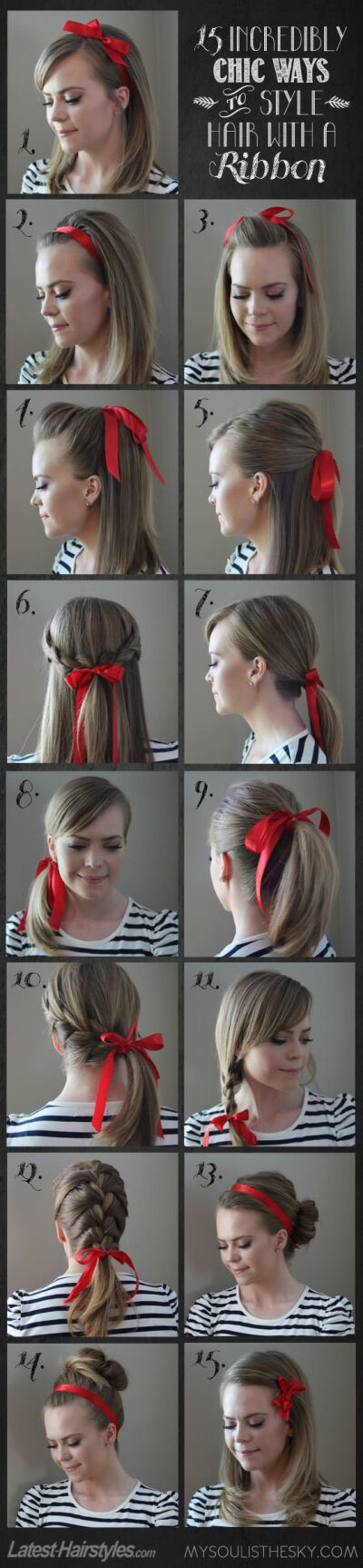 Incredibly chic ways to style your #hair with a ribbon...which to try first??