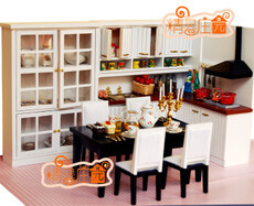 【1:12DOLLHOUSE娃娃屋迷你家具】豪华现代派整体厨房 新鲜到货