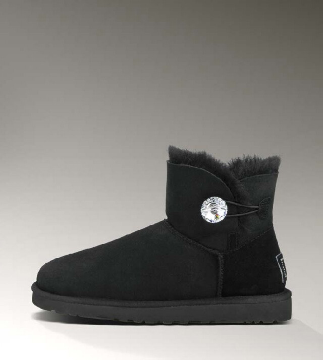 2013冬季UGG1003889施华洛世奇水晶纽扣短筒女士雪地靴 正品代购