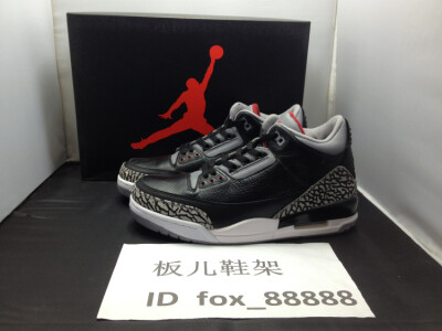 正品 AIR JORDAN 3 乔丹3代 AJ3 黑水泥 2011版 136064-010