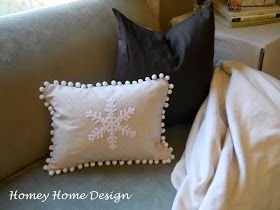 Snowflake Ball Fringe Pillow