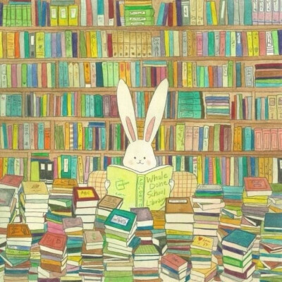 一只白胖呆萌兔纸的日常。丨来自韩国插画师lapinfee。