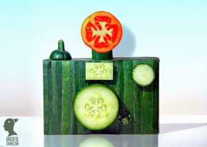 罗马尼亚摄影师 Dan Cretu 使用蔬菜和水果创作的超有趣的食物雕塑