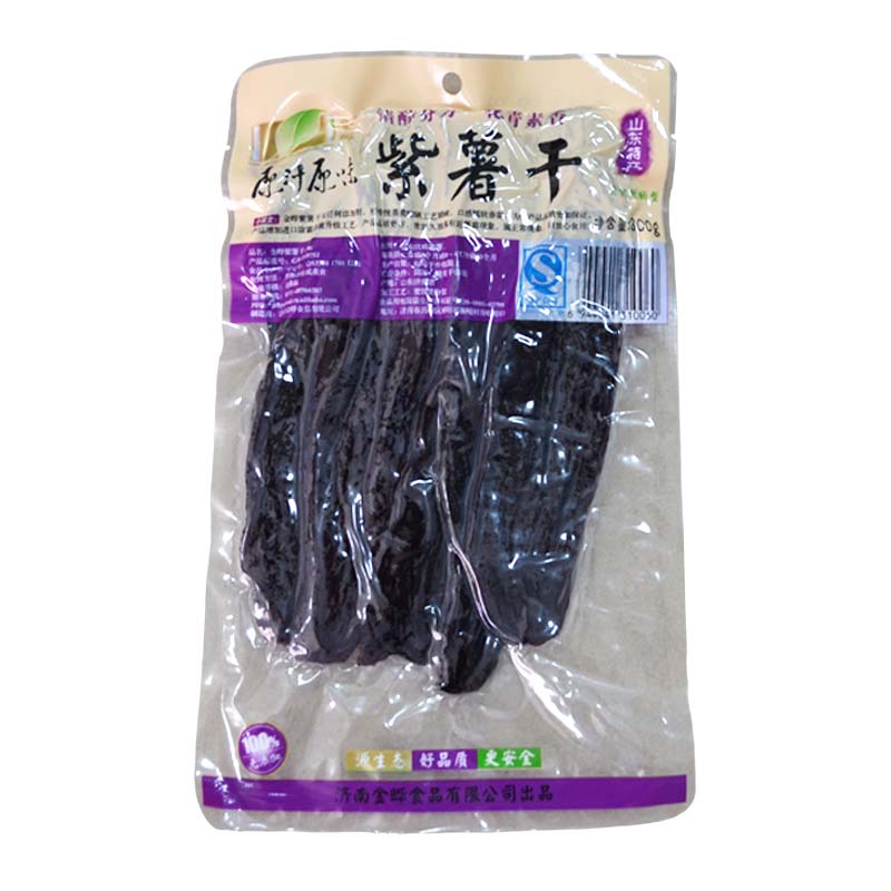 【山东特产】 原汁原味紫薯干 休闲食品 优质紫薯 300g实惠袋装-