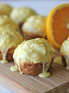 Orange Sour Cream Muffins with Zesty Orange Glaze