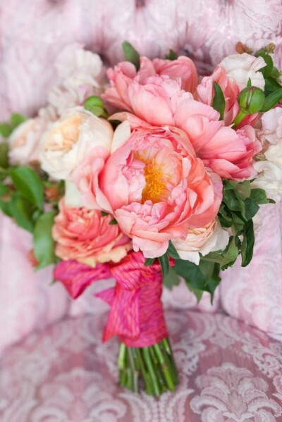 Pink peony bouquet