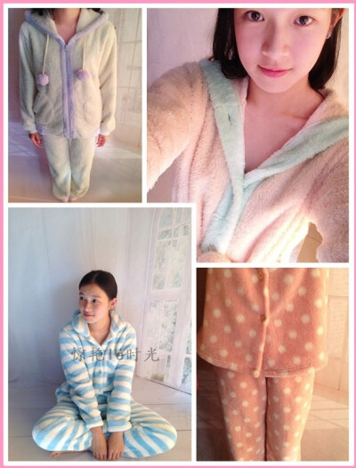 2013年冬季新款日本外贸尾单女款珊瑚绒套装家居服睡衣/睡袍 多款