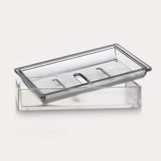 无印&amp;良品风磨砂香皂盒 半透明分离式双层沥水肥皂盒香皂盒