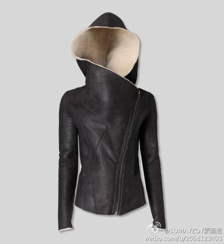 SUMAYZOY-Womens Black Leather Biker Jacket酷到不行了。