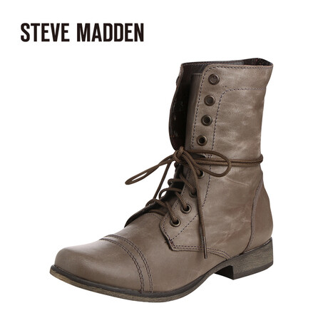 Steve Madden/思美登 做旧效果系带低跟中筒靴 SWP-KOMBAT