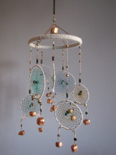 Dream Catcher Mobile with Copper Cubes