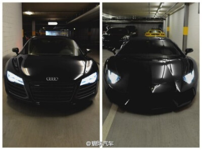 暗黑猛兽，兰博基尼Aventador OR 奥迪R8