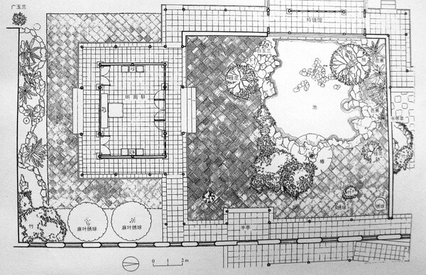 古风建筑线稿图