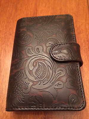 Brown NO Name Mini Filofax Embossed Baroque Pattern