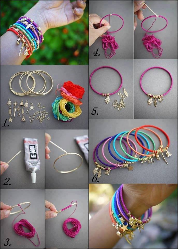 How to make colorful wrist band step by step DIY