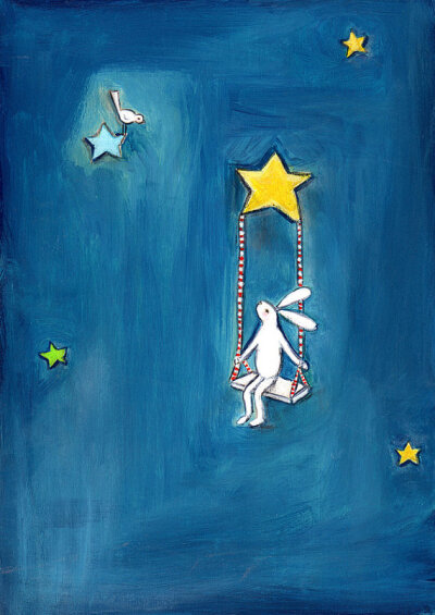 swinging on a star - 8.5 x 11 print by Marisa and Creative Thursday