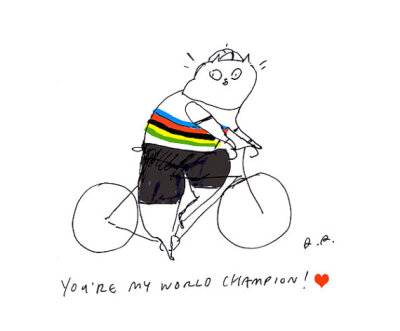 You're my world champion- Bike Cat Card