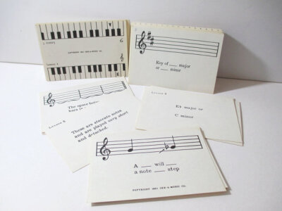 Vintage 1950s Music Flash Cards Dek-A-Music Co - Music Teachers