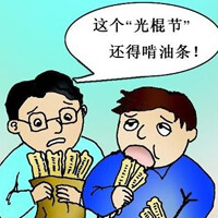 2014年光棍节带字头像图片 11月11日搞笑的节日头像大全