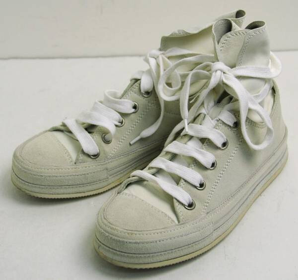 white leather sneakers • ann demeulemeester