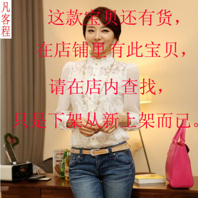 2013秋冬新款女装 修身淑女气质上衣 韩国显瘦刺绣秋装打底蕾丝衫