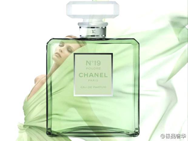 Chanel No. 19，象征着勇敢的传奇数字。花香调——木香调——草香调，白色与绿色花朵的谐和表情，含有橙香油、白松香、五月玫瑰、鸢尾草、水仙花、香根草、西洋杉、愈苍木等多重花草。结合了轻盈的活泼与典雅的世故感。