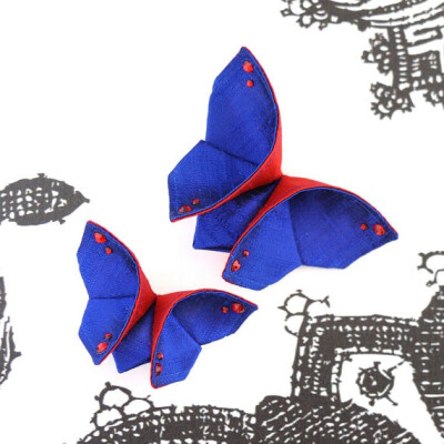 非常美丽的布艺折纸蝴蝶，附教程babu