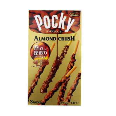 日本原装进口零食品格力高Pocky巴旦木巧克力饼干棒克盒