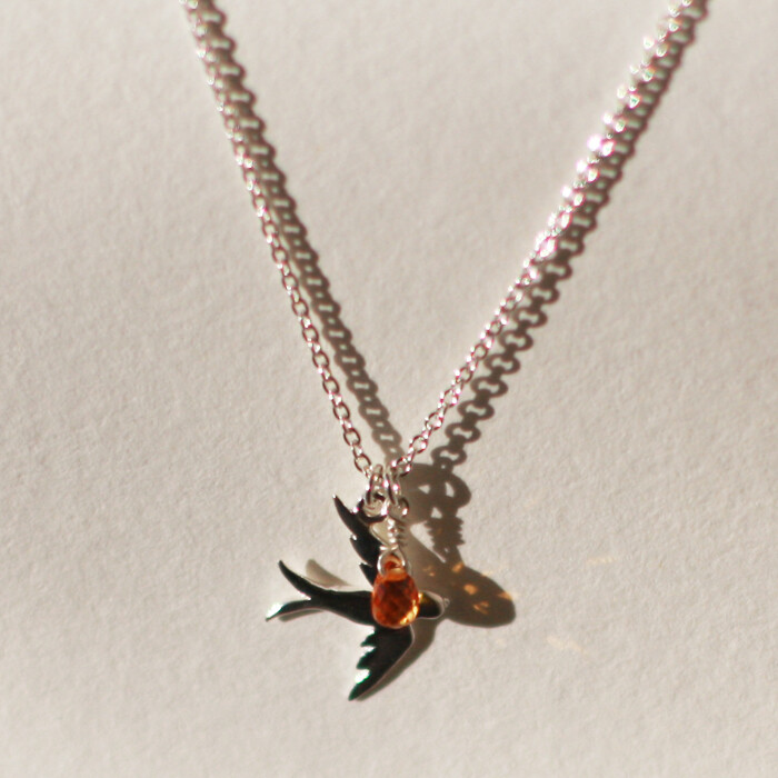 英伦田园alexmonroe燕子黄刚玉纯银项链我心飞翔预订