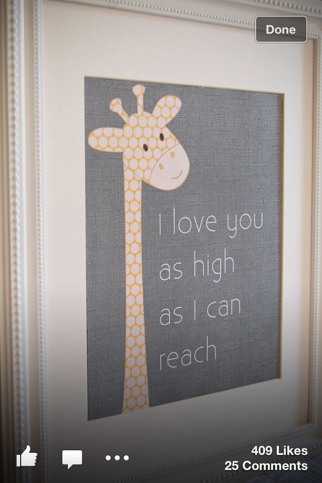 just love giraffes, cute for a kids room