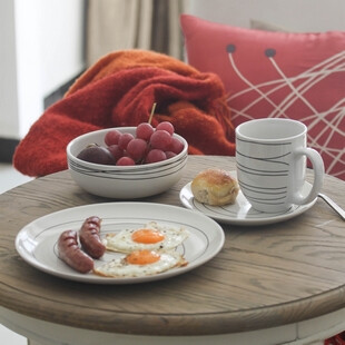 月特惠：清新线形图案餐具件套TD出口西餐餐具