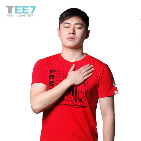 TEE7-2013夏装新款足球俱乐部绿茵豪门经典梦幻阵容男短袖圆领T恤