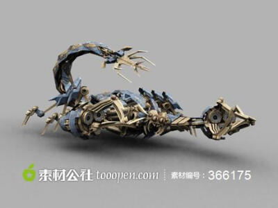 变形金刚Scorpono机器3D效果图模型下载