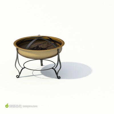 欧式时尚烧烤炉模型园林景观3D效果图设计下载