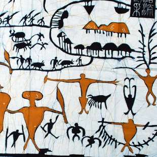 民族特色装饰画 蜡染重彩画住家装饰蜡染沧源风条 清仓甩卖