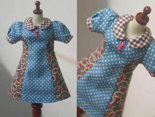 Blythe Dress 蓝色波点裙