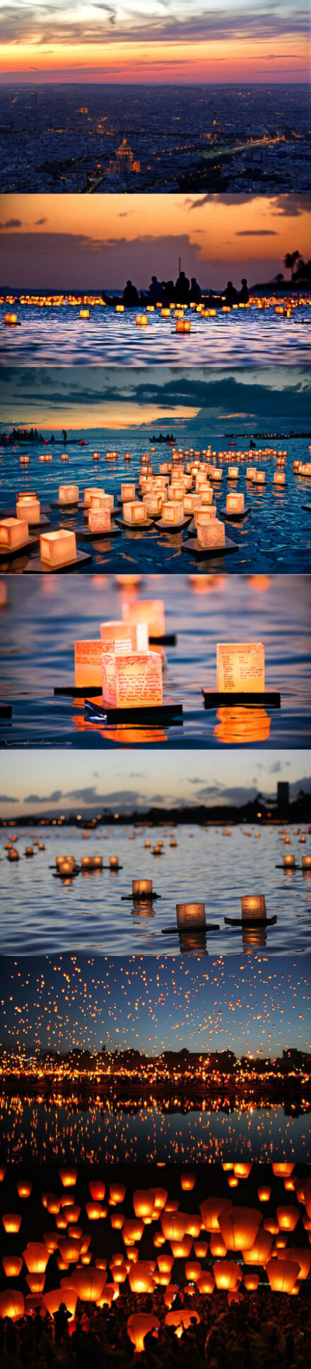 泰国最迷人的节日：水灯节。via:Loi Krathong