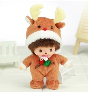 特价 日本 正版 蒙奇奇 monchhichi 麋鹿bb 圣诞老人 圣诞节