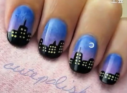 City Skyline Nails