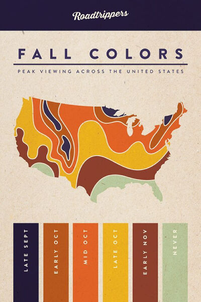 Map for Peak Fall Leaf Colors
