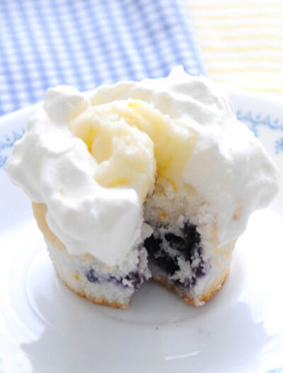 Lemon Blueberry Cupcakes with Egg-free Meyer Lemon Curd