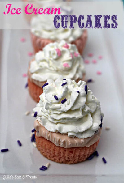 Julie's Ice Cream Birthday Cake Cupcakes