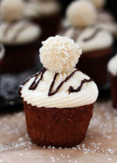 Roxana's Chocolate Cupcakes with Coconut Frosting