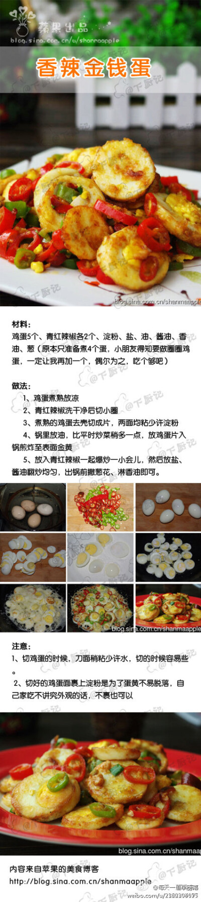 嗜辣族不可错过的鸡蛋过瘾吃法~~~【香辣金钱蛋】 