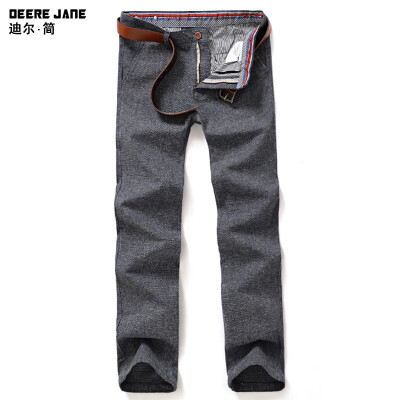 Deere Jane2013秋冬新品 韩版男士高档休闲长裤 男修身直筒休