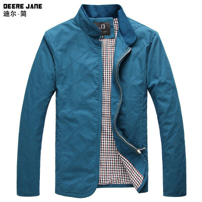 Deere Jane 2013秋冬新品 时尚纯色男士薄款夹克外套 男立领