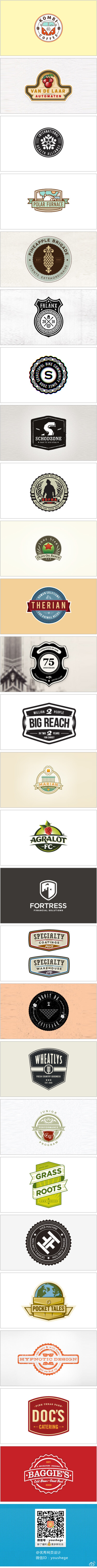 【早安Logo！一组超赞的徽章元素Logo设计】@啧潴要穷游四方哈哈 更多创意Logo请戳→http://t.cn/zTzjpDx